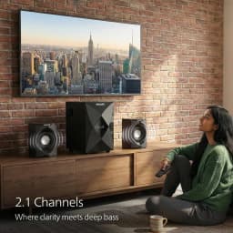 Philips MMS2634 2.1 Channel 60W Bluetooth Multimedia Speaker System - Image 4