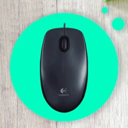Logitech M100R Wired Optical Mouse (Black) - Image 5