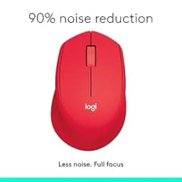 Logitech M331 Silent Plus Wireless Mouse - Red - Image 8