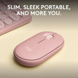 Logitech Pebble Mouse 2 M350s Wireless Bluetooth Mouse - Tonal Rose - Image 3
