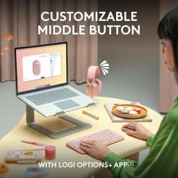 Logitech Pebble Mouse 2 M350s Wireless Bluetooth Mouse - Tonal Rose - Image 5