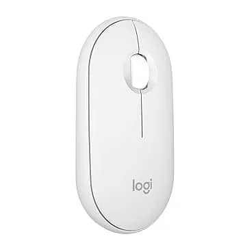 Logitech Pebble Mouse 2 M350s Slim Bluetooth Wireless Mouse - Tonal White