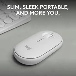 Logitech Pebble Mouse 2 M350s Slim Bluetooth Wireless Mouse - Tonal White - Image 8