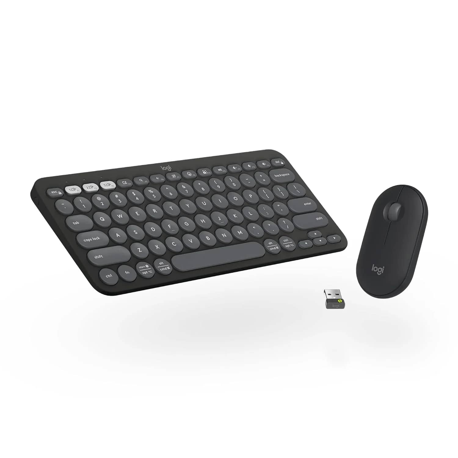 Logitech Pebble 2 Combo Wireless Keyboard and Mouse - Graphite
