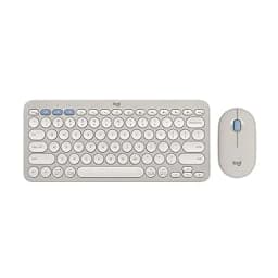 Logitech Pebble 2 Combo Wireless Keyboard and Mouse - Tonal Sand - Image 1