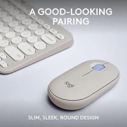 Logitech Pebble 2 Combo Wireless Keyboard and Mouse - Tonal Sand - Image 8