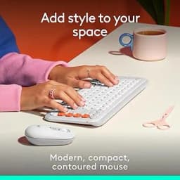 Logitech POP ICON Wireless Bluetooth Mouse - Off-White - Image 8