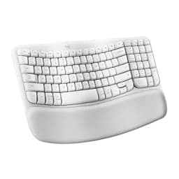 Logitech Wave Keys Wireless Ergonomic Keyboard - Off White - Image 1