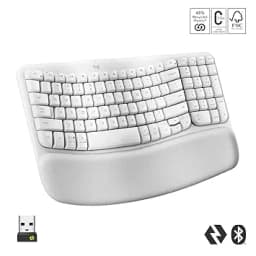 Logitech Wave Keys Wireless Ergonomic Keyboard - Off White - Image 8