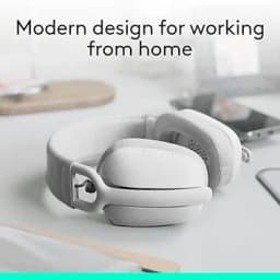 Logitech Zone Vibe 100 Lightweight Wireless Over-Ear Headphones - Offwhite - Image 8