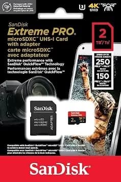 SanDisk 2TB Extreme PRO microSDXC UHS-I Memory Card
