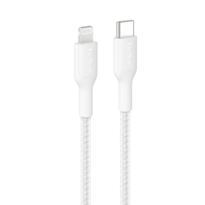 Belkin USB-C to Lightning Braided Cable (2m/6.6ft, White)