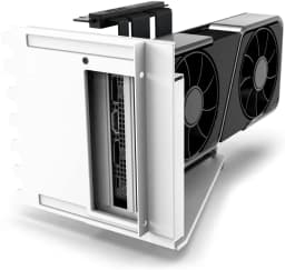NZXT Vertical GPU Mounting Kit - AB-RH175-W1-175 mm PCIe 4.0x16 Riser Cable - GPU Holder - Sturdy Steel Bracket - White