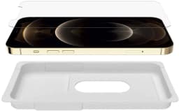 Belkin iPhone 12 Pro Max Screen Protector UltraGlass Anti-Microbial (Ultimate Protection + Reduces Bacteria on Screen up to 99%), clear