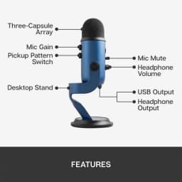 Blue Yeti USB Mic for Recording and Streaming on PC