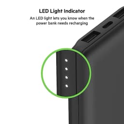 Belkin 10000 mAh Slim Power Bank with 1 USB-C and 2 USB-A Ports to Charge 3 Devices