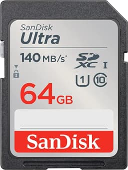 SanDisk 64GB Ultra SDXC UHS-I Memory Card - Up to 140MB/s, C10, U1, Full HD, SD Card - Image 1