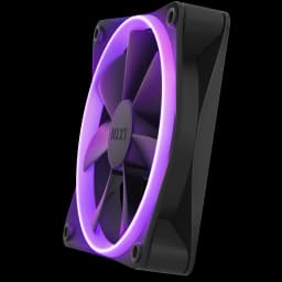 NZXT F120 RGB Fans - RF-R12SF-B1 - Advanced RGB Lighting Customization - Whisper Quiet Cooling - Single (RGB Fan & Controller Required & NOT Included) - 120mm Fan - Black
