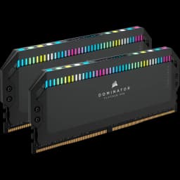 CORSAIR DOMINATOR® PLATINUM RGB 64GB (2x32GB) DDR5 DRAM 5600MHz C40 Memory Kit — Black
