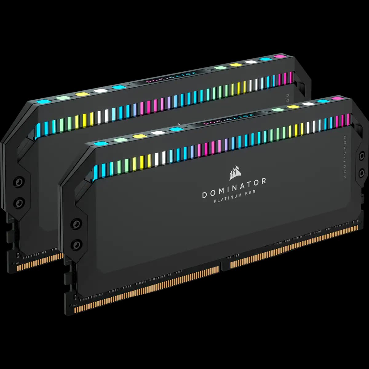 CORSAIR DOMINATOR® PLATINUM RGB 64GB (2x32GB) DDR5 DRAM 5600MHz C40 Memory Kit — Black