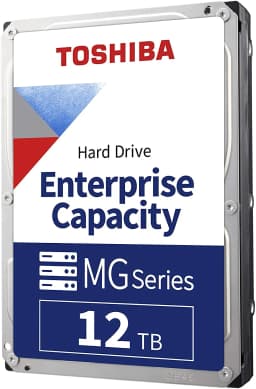Toshiba MG Series Enterprise 12TB 3.5’’ SATA 6Gbit/s Internal HDD 7200RPM 550TB/year 24/7 Operation. MG07ACA12TE