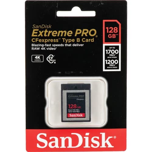 SanDisk 128GB Extreme PRO CFexpress Card