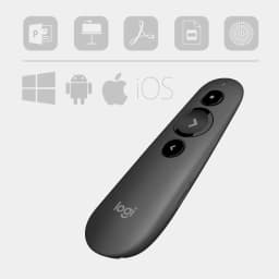 Logitech R500 Laser Presentation Remote Clicker with Dual Connectivity Bluetooth or USB for Powerpoint, Keynote, Google Slides, Wireless Presenter