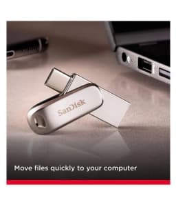 SanDisk Ultra Dual Drive Luxe USB Type-C 256GB, Metal Pendrive for Mobile
