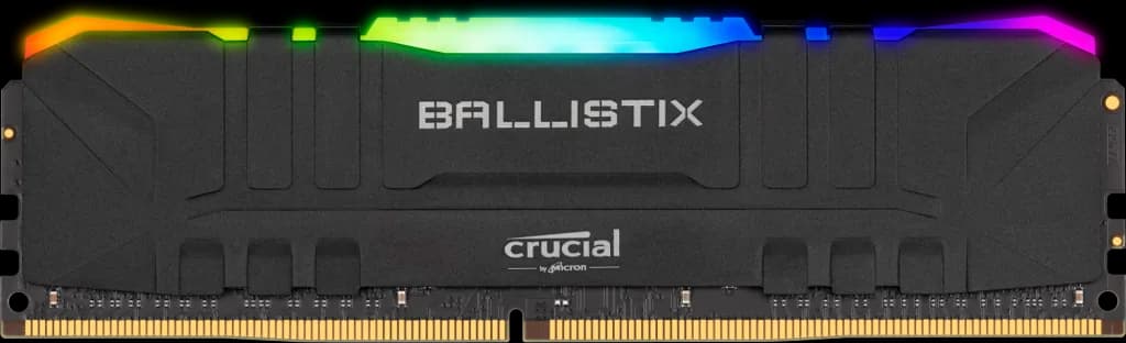 Crucial Ballistix RGB 8GB DDR4-3600 Desktop Gaming Memory (Black)