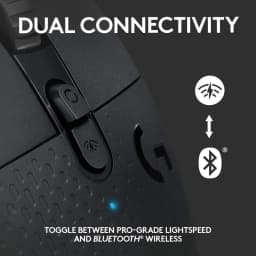Logitech G604 Lightspeed Wireless Gaming Mouse, Hero 16K DPI Sensor, 15 Programmable Controls, Up to 240-Hr Battery Life, Dual Wireless connectivity - Black