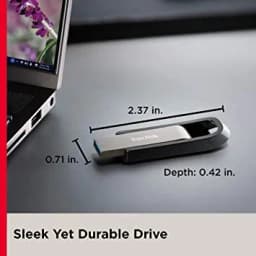 SanDisk USB Extreme USB 3.2 128GB, Upto 400MBs R & 240MB/s W, (SDCZ810-128G-G46)