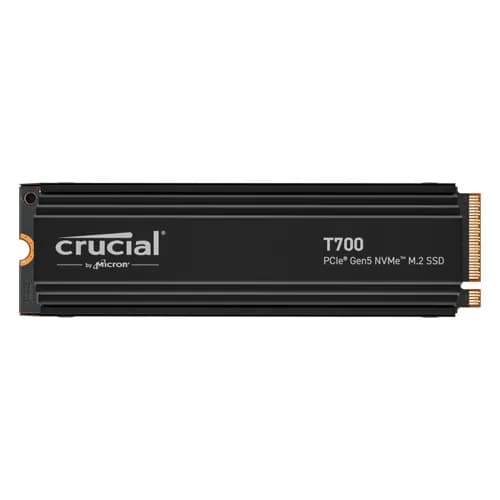 Crucial T700 4TB PCIe Gen5 NVMe M.2 SSD with Heatsink