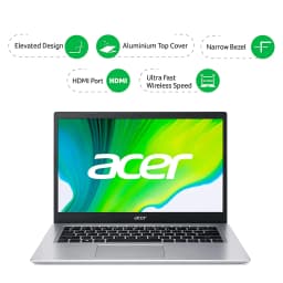 Acer Aspire 5 A514-54 14 inches Full HD IPS Display 11th Gen Intel Core i5-1135G7 Processor Thin and Light Laptop (8GB DDR4 1TB HDD WiFi 6, Windows 11 Home HD Webcam, Pure Silver,