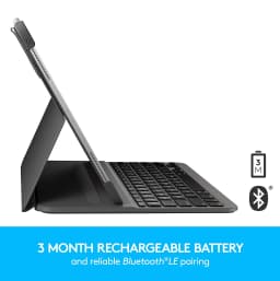 Logitech Slim Folio Pro for 11 inch (27.9 cm) iPad Pro (1st & 2nd Gen Models: A1980/A2013/A1934/A1979/A2228/A2068/A2230/A2231), Backlit Keyboard, Advanced Wireless Bluetooth, Magnetic Lat