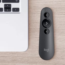 Logitech R500 Laser Presentation Remote Clicker with Dual Connectivity Bluetooth or USB for Powerpoint, Keynote, Google Slides, Wireless Presenter