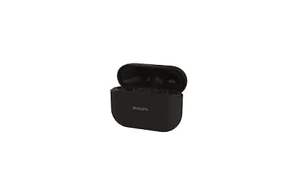 PHILIPS Audio TAT1169BK/94 True Wireless in Ear Earbuds with Pocket Sized Charging Case, Play Time Upto 55Hrs, 12mm Dynamic Drivers, Inbuilt Mic, IPX4 Splash & Sweat Resistant (Black)