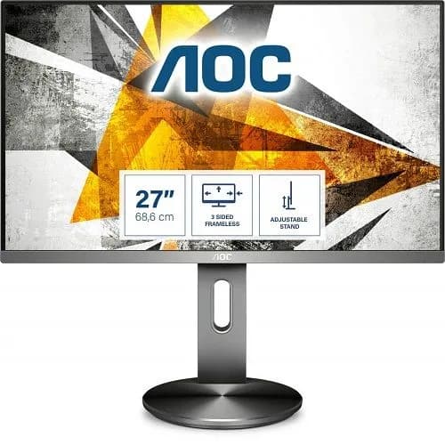 AOC I2790PQU/BT 27 Inch Full HD IPS Monitor With 3 Side Frameless Design, VGA, HDMI and DP Ports