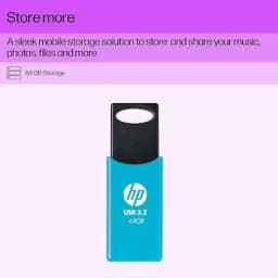 HP 64 GB 712w USB 3.2 Flash Drive Blue