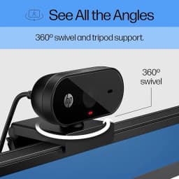 HP 320 FHD Webcam - USB A Computer Camera with Mic & Privacy Cover - for Desktop, Laptop, & Chromebook - 1080p Resolution w/Wide FOV - Zoom