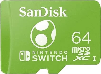 SanDisk 64GB microSDXC-Card Licensed for Nintendo-Switch, Yoshi Edition - SDSQXAO-064G-GN6ZN