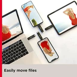 SanDisk 256GB iXpand Flash Drive Luxe for iPhone, iPad Pro, MAC Devices, Type-C Android Phone & Other Devices (SDIX70N-256G-GN6NE)