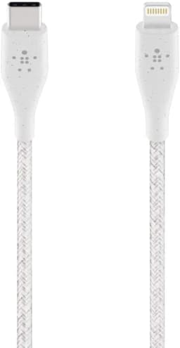 Belkin Duratek Plus USB-C to Lightning Cable with Strap (White)