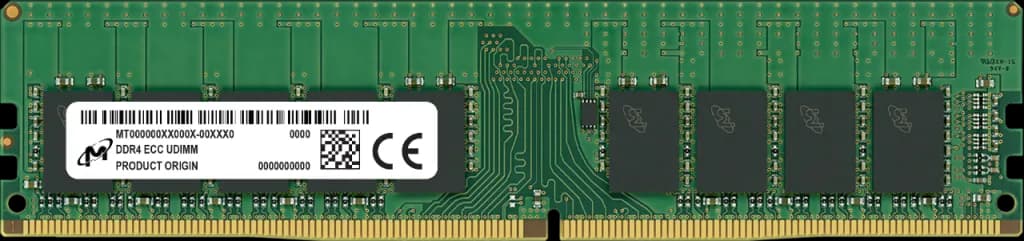 Crucial Micron 32GB DDR4-3200 ECC UDIMM 2Rx8 CL22