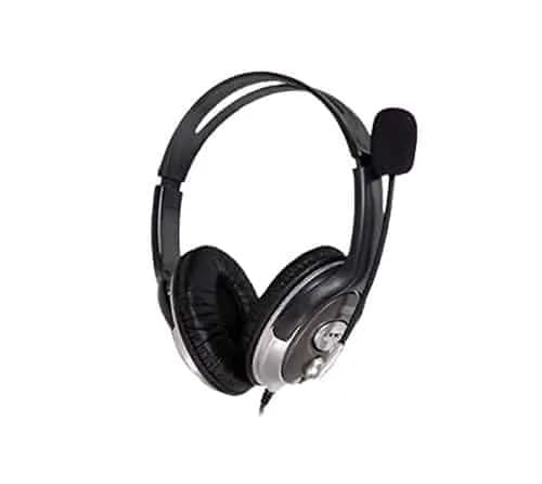 HP B4B09PA Headphones with Mic (Black)
