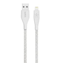 Belkin DuraTek+ Lightning To USB-A Cable + Strap 10 Feet White