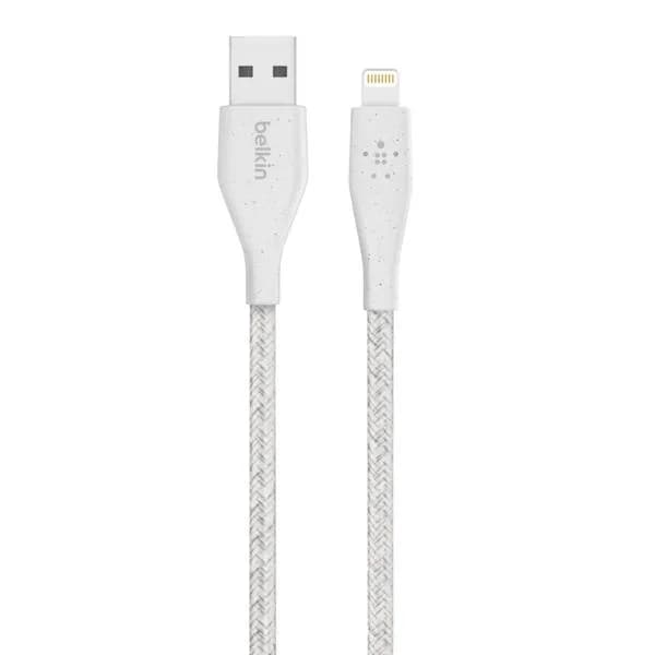 Belkin DuraTek+ Lightning To USB-A Cable + Strap 10 Feet White