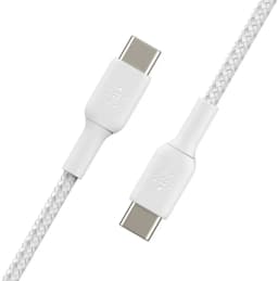 Belkin Boost Charge Braided USB-C to USB-C Cable, White (1M/3.3FT),