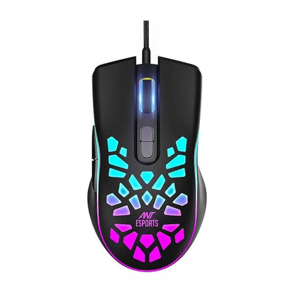 Ant Esports GM80 Wired Gaming Mouse (3600 DPI, Optical Sensor, Black)