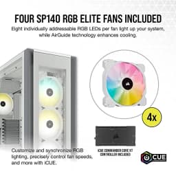 CORSAIR iCUE 7000X RGB Tempered Glass Full-Tower ATX PC Case — White