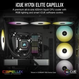 Corsair ICUE H170i Elite Capellix CPU Liquid Cooler (Black)